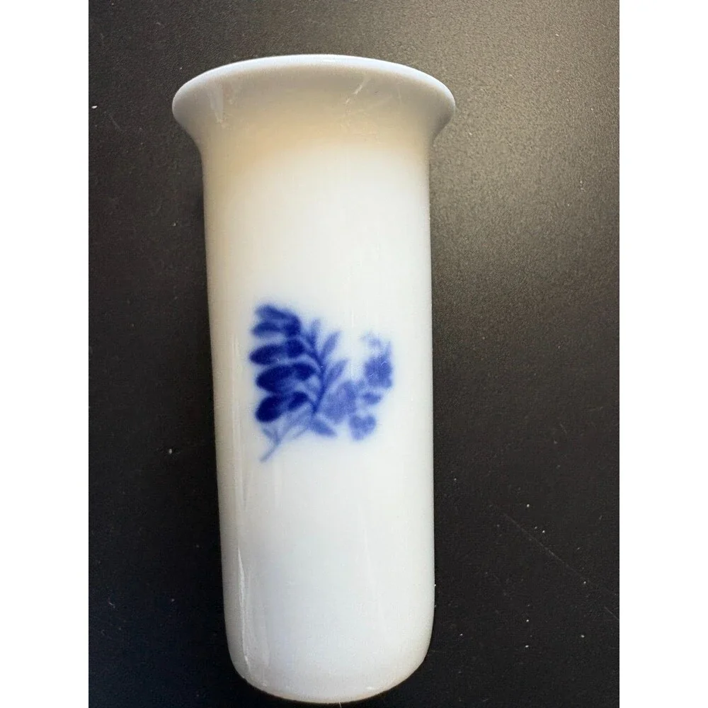 Mosa Holland Bud Vase White Blue Flowers Miniature Floral 3 